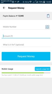 paytm request money