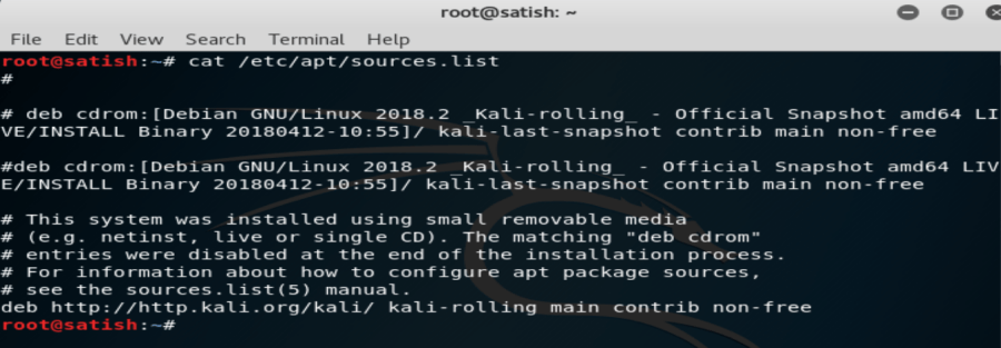 kali linux 2018.2 repository
